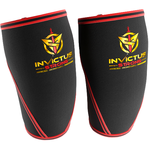 2 Invictus Strong 7-mm Premium Grade Neoprene and Nylon Woven, High Compression Knee Sleeves