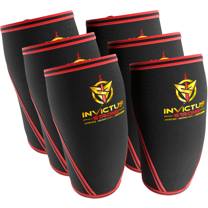 6 Invictus Strong 7 mm Neoprene Compression Knee Sleeves